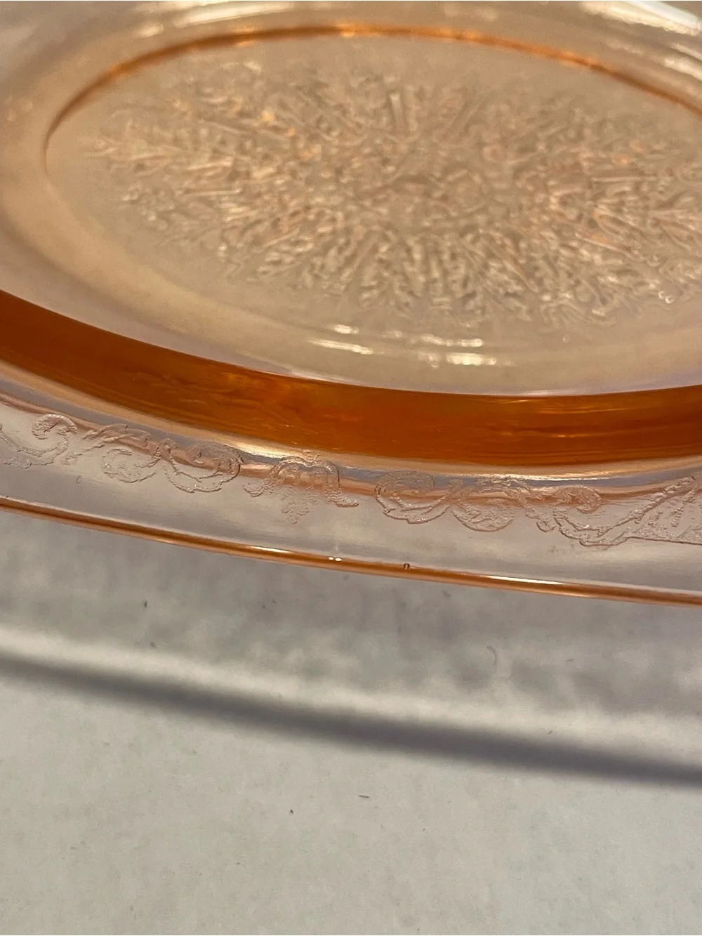 Vintage Jeannette’s Pink Glass Serving vegetable bowl